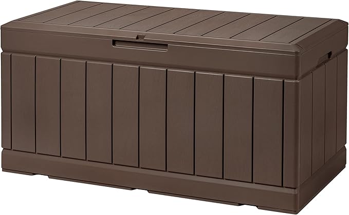 Devoko 85 Gallon Deck Box Lockable Resin Outdoor Storage Box waterproof Outdoor by DEVOKO