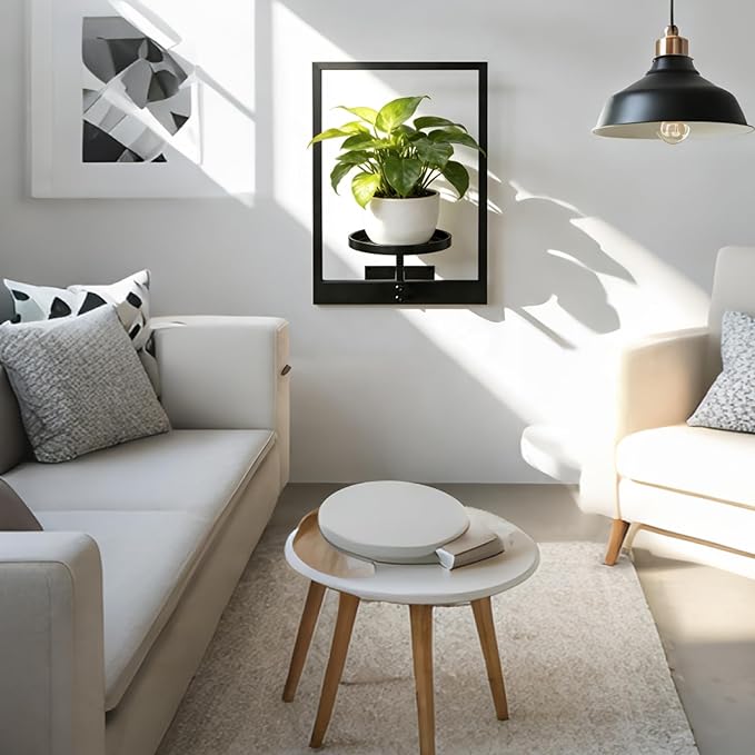 Wall Hanging Plant Stands Planter Shelves, Indoor Outdoor Window Plant Hanger - Image 4