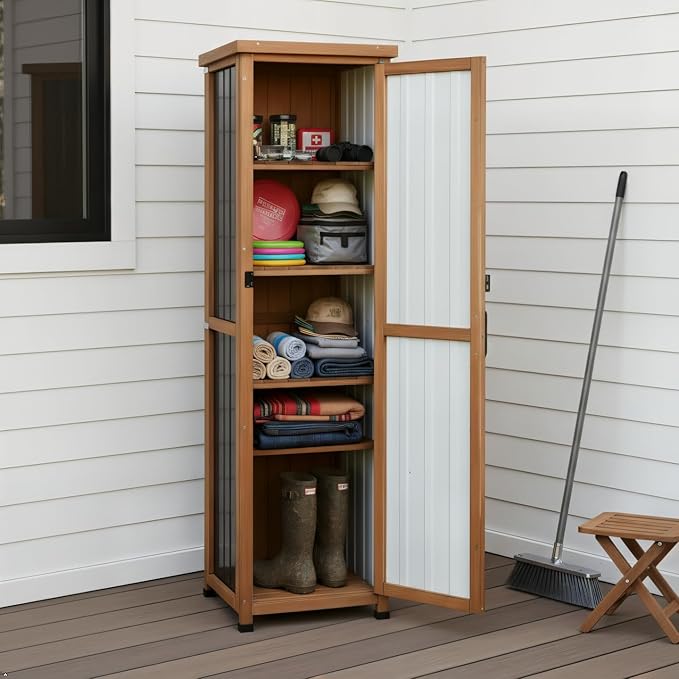 62" H Tall Narrow Outdoor Storage Cabinet - Image 3