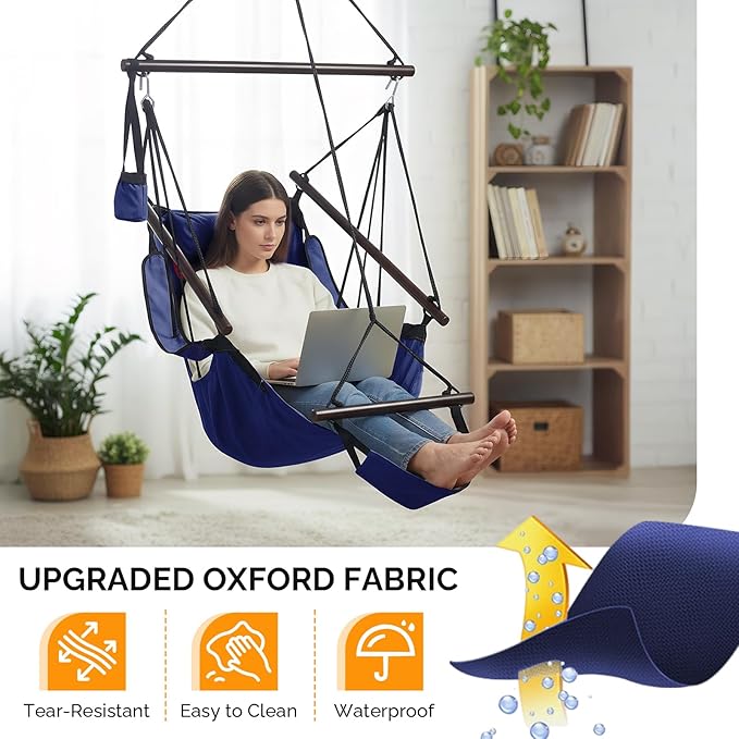 ONCLOUD Upgraded Unique Hammock Hanging Sky Chair, Air Deluxe Swing Seat - Image 4