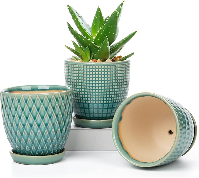 Oairse 4 inches Ceramic Planters Pots - Image 6