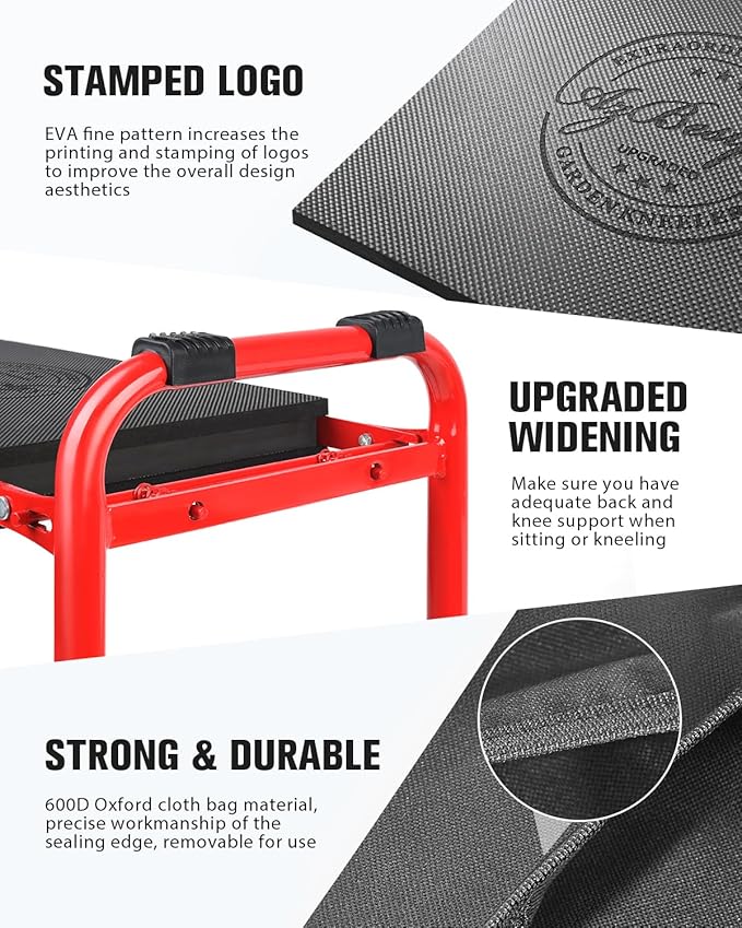 Garden Kneeler and Seat Heavy Duty, Upgraded Foldable Gardening Stool Widened - Image 5