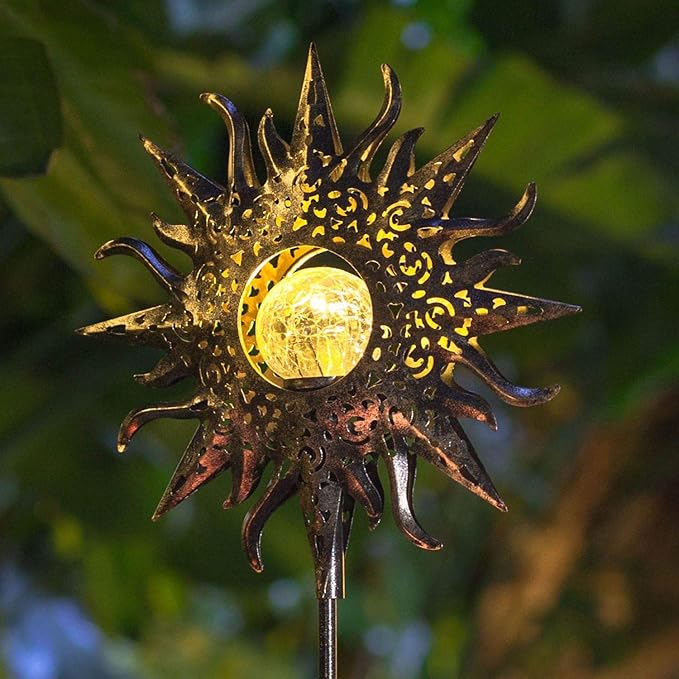HOMEIMPRO Large Sun Solar Garden Decor Lights Outdoor Garden Gifts Mom Dad - Image 9