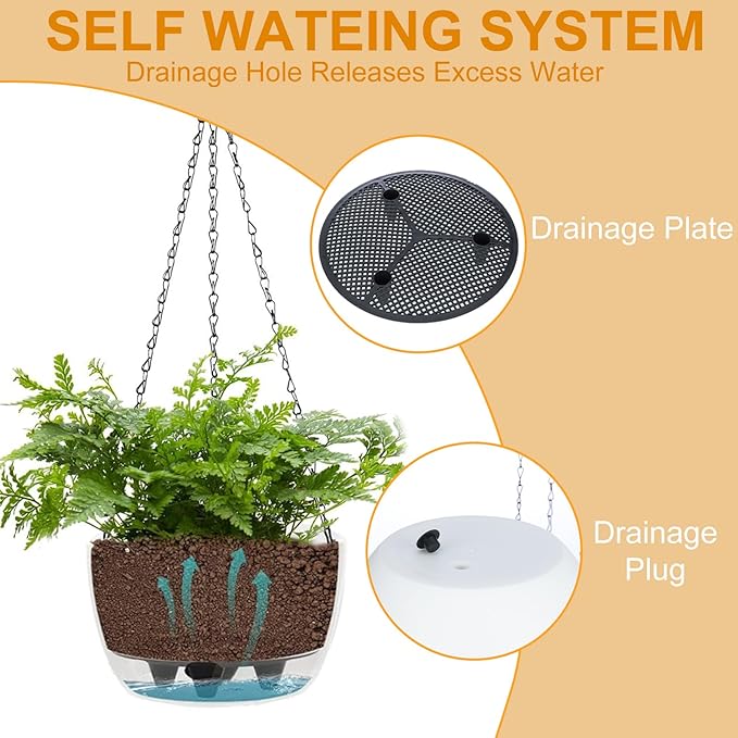 SUNNYPARK 2 Packs Hanging Planters Basket - Image 5