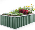 KING BIRD Raised Garden Bed 68" x 36" x 18" Heightened Galvanized Steel Metal by KINGBIRD