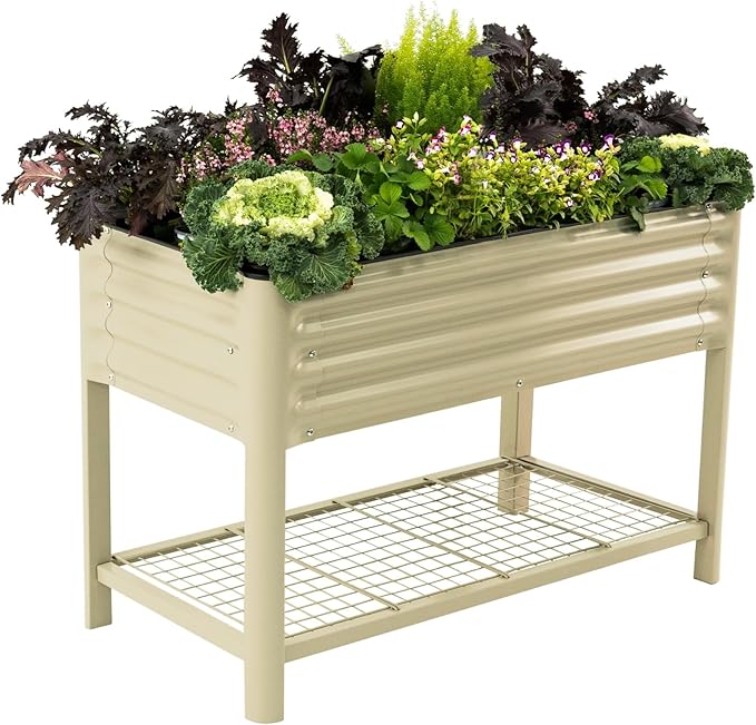 Elevated Raised Garden Bed-V Series, 700 Lbs Weight Capacity, Outdoor Planter by VegoGarden