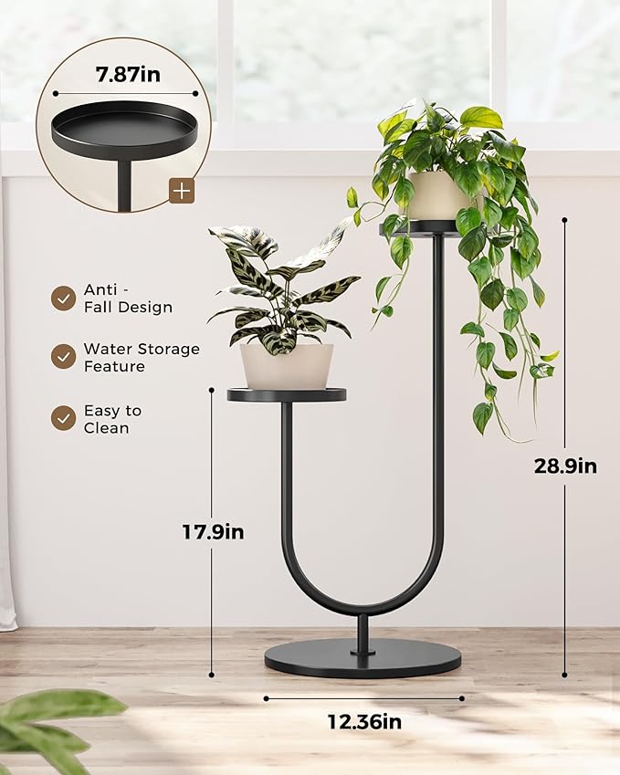 Bamworld Outdoor Plant Stand Metal Plant Stand Indoor Corner Plant Stands 2 - Image 3