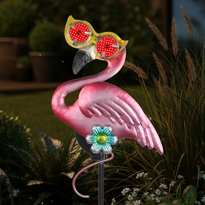 Solar Flamingo Yard Stakes 39.7" - Image 7