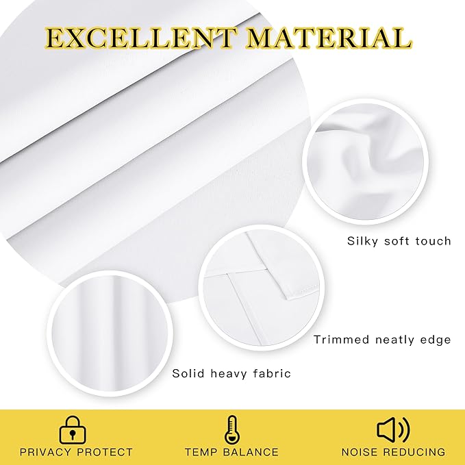 NICETOWN White Room Darkening Curtain 84 inches Long - Image 5