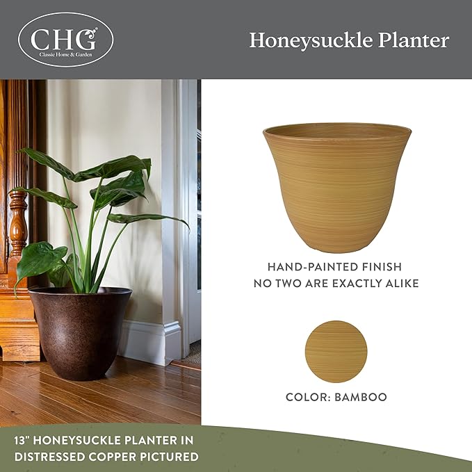 Classic Home and Garden Honeysuckle Resin Planters - Image 2