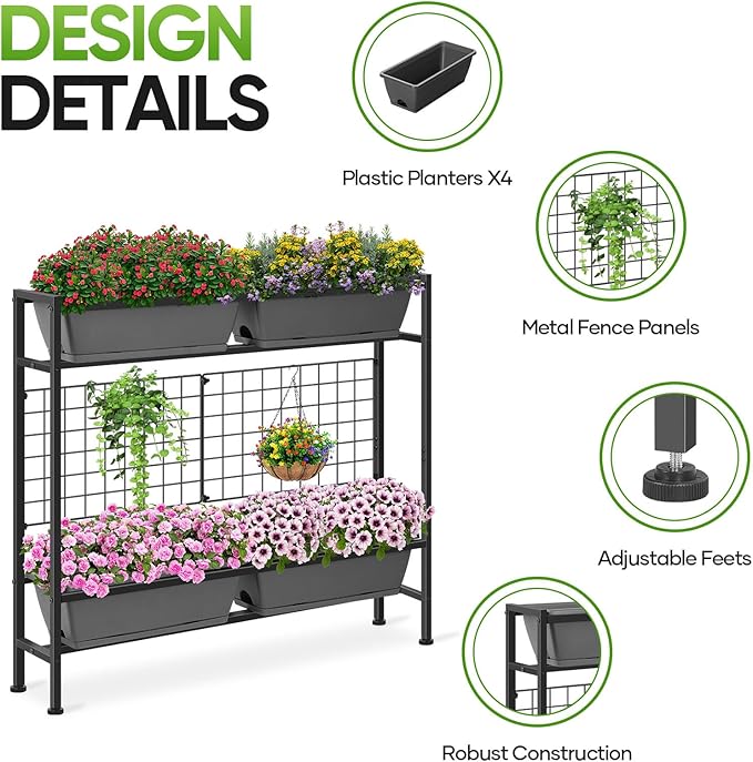 CADUKE Raised Planter Box, Plastic Raised Garden Bed - Image 4