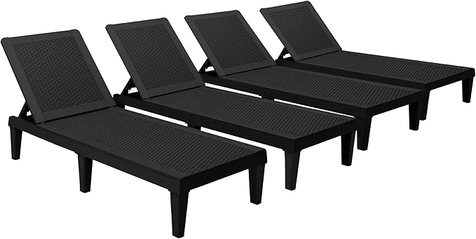 Devoko Outdoor Chaise Lounge Chair Set of 4 by DEVOKO