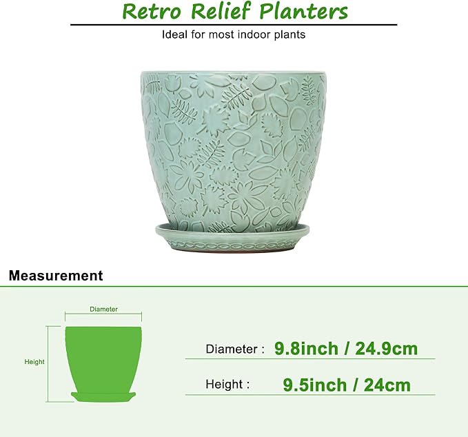 10 inch Plant Pots Ceramic Planter - Image 3