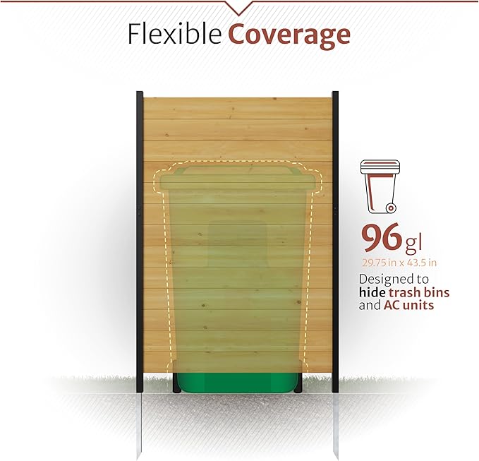 5ft H x 3.2ft W No Dig Enclo Fairmont Cedar Wood Privacy Screen, Great to Hide - Image 7