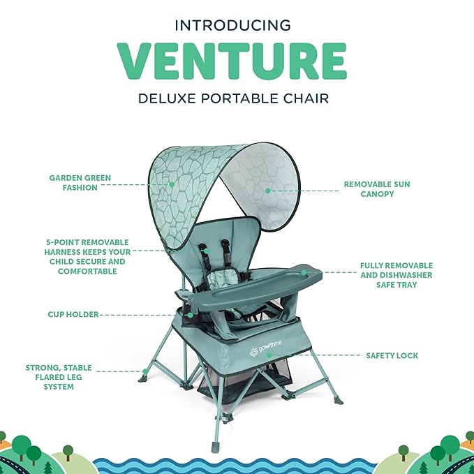 Baby Delight Go with Me Venture Portable Chair | Indoor and Outdoor | Sun - Image 3