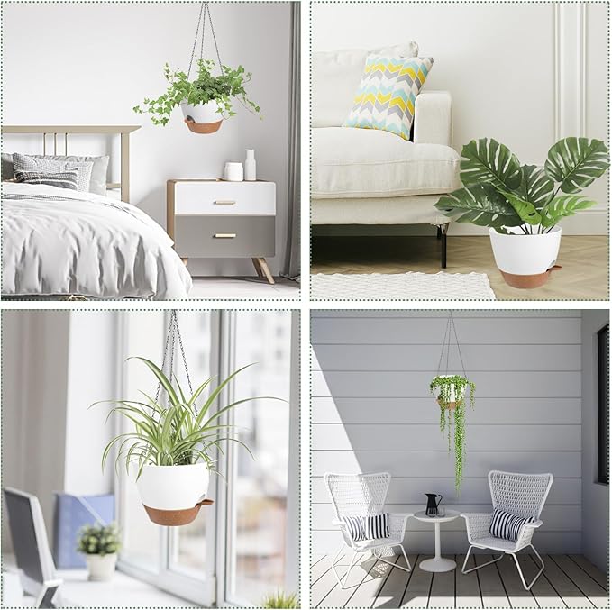 Hanging Planters for Indoor Outdoor Plants, 1 Set Self Watering Hanging Pot - Image 6