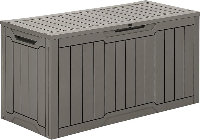 YITAHOME 80 Gallon Outdoor Storage Box, Large Waterproof Resin Deck Box by YITAHOME
