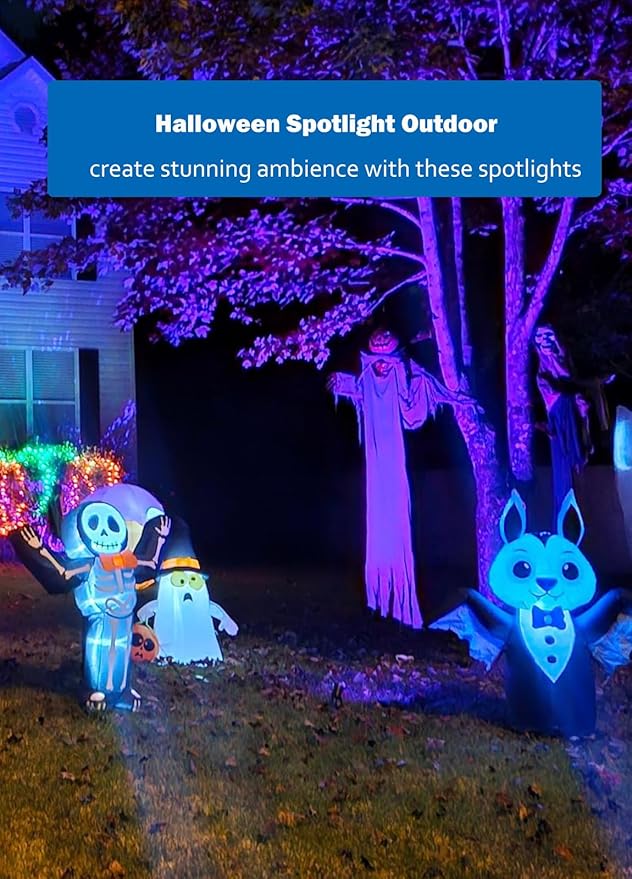 Halloween Christmas Spotlight Outdoor: 12W RGBW LED Spot Lights Outdoor - Image 6