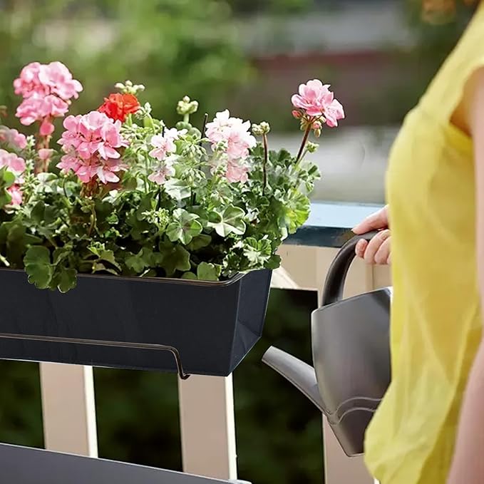 4PCS 30Inch Rectangle Window Box Liner Felt Planter Basket Liner Insert Black - Image 6