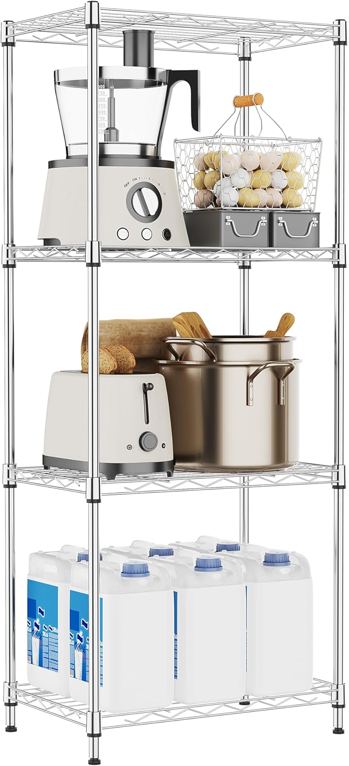 4 Tiers Shelf Metal Storage Shelves Wire Rack Closet Organizers by MEIGAOPLASTICANDMETALHKCOLIMITED