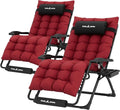 UDPATIO Oversized Zero Gravity Chair Set of 2, 29In XL Patio Reclining Chair by UDPATIO
