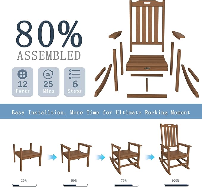 Oversized Rocking Chair, Outdoor Rocking Chair - Image 6
