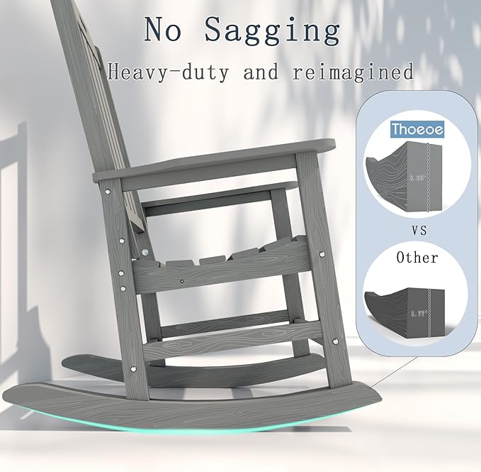Oversized Rocking Chair Set of 8, Outdoor Rocking Chair - Image 8