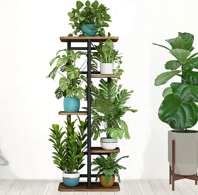 LINZINAR Plant Stand 5 Tier 6 Plant Multiple Flower Rack Holder Shelves Rack - Image 2