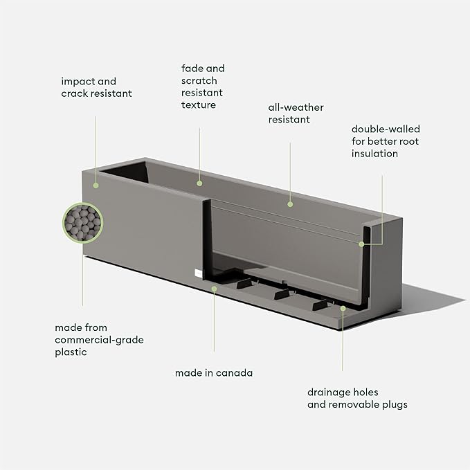 Veradek Block Series Window Box Planter - Image 2