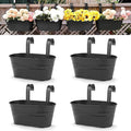 OGIMA 4pcs Hanging Flower Pots, Metal Iron Wall Planter Indoor/Outdoor by OGIMA