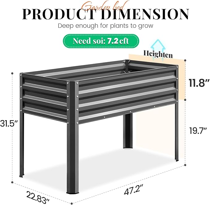 KING BIRD Large Raised Garden Bed - Image 6