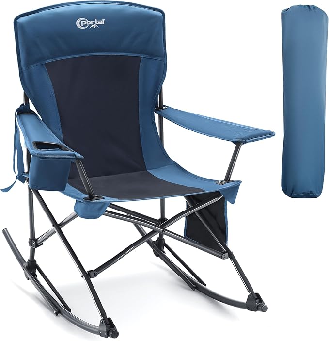 Portal Outdoor Rocking Chair Camping Folding Portable Rocker by PORTAL