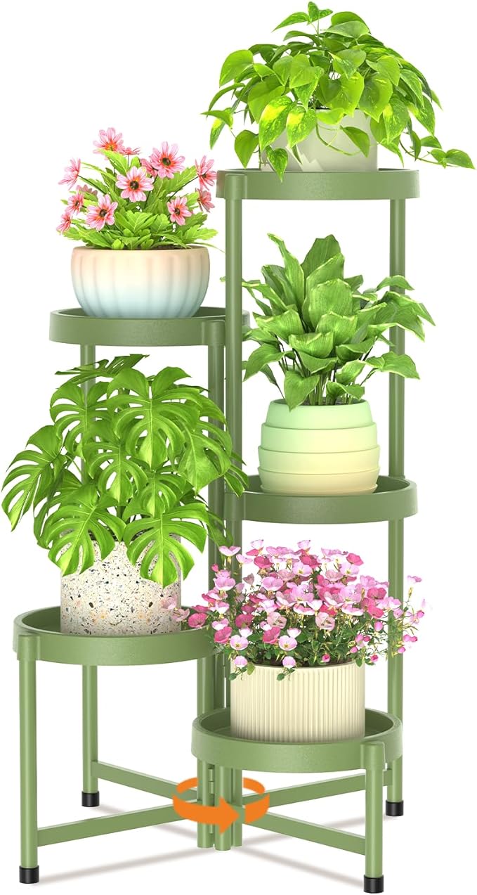 LASZOLA 5 Tiered Folding Plant Stand Indoor by LASZOLA