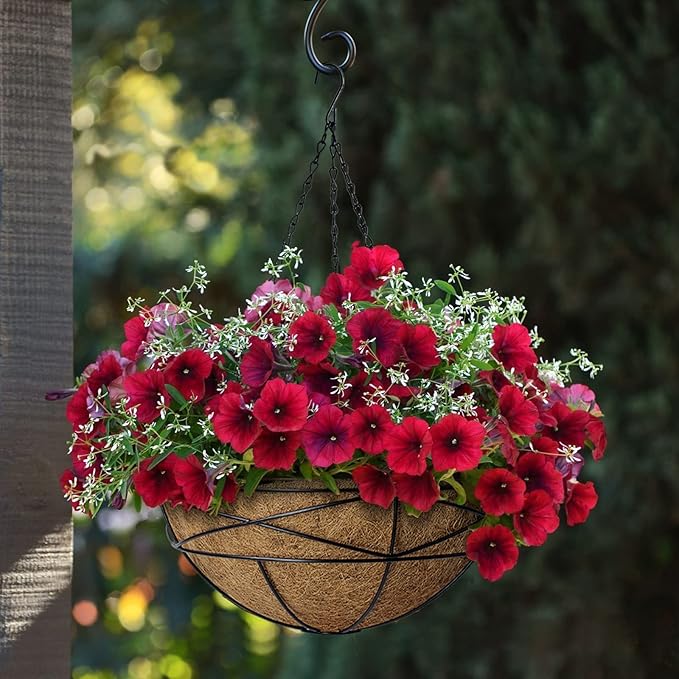4 Pack 12 Inch Hanging Planters - Image 4