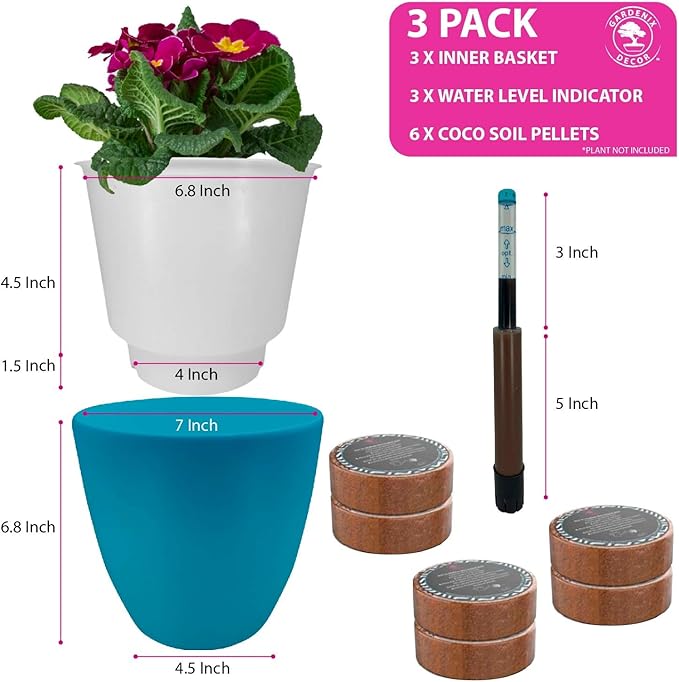 GARDENIX DECOR Self Watering Pots - Image 5