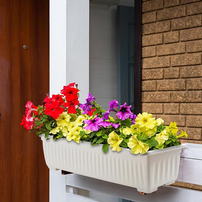 6 Packs 23 Inch Window Flower Box Extra Large Window Sill Herb Garden Long - Image 6