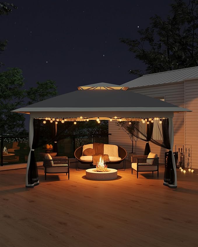 Canopy Tent 12x12 ft, Pop Up Gazebo One-Push Setup - Image 2