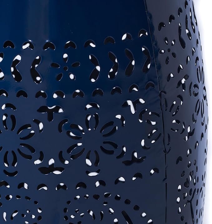 Christopher Knight Home Ruby Outdoor 12" Iron Side Table, Dark Blue - Image 9
