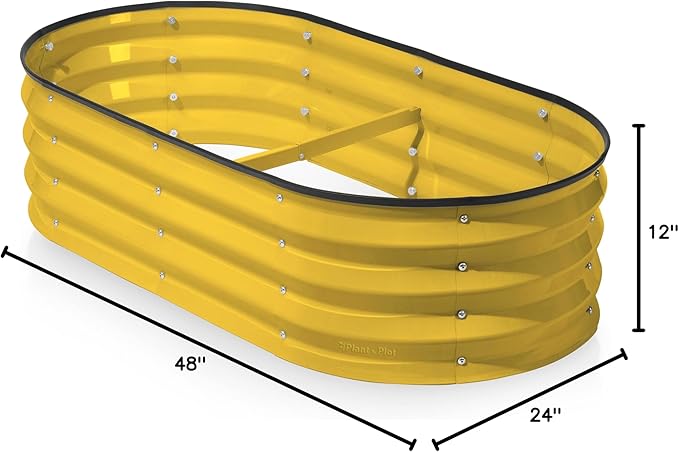 Plant & Plot Galvanized Raised Garden Beds Outdoor // 4×2×1 ft Planter Raised - Image 7