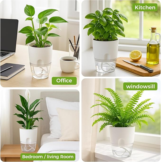 Planterhoma 8 Pack Self Watering Pots - Image 8