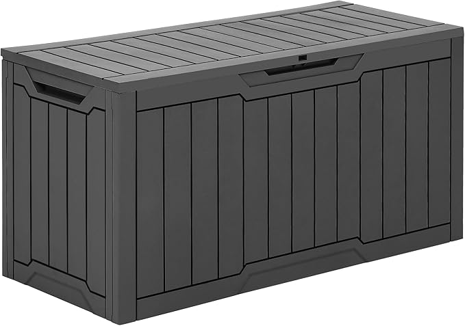 YITAHOME 80 Gallon Outdoor Storage Box, Large Waterproof Resin Deck Box by YITAHOME
