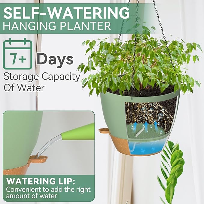 ZMTECH 12 Inch Hanging Planters - Image 5