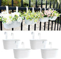 10" Hanging Flower Pots, Railing Planters Fence Pot by JOYFERNAL