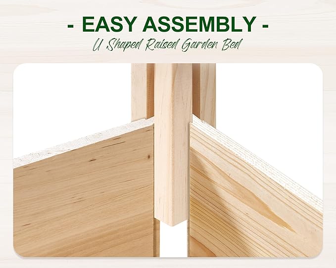 AMERLIFE U-Shaped Raised Garden Bed, 7.5Wx6Dx1.6H Free Combination Outdoor - Image 5