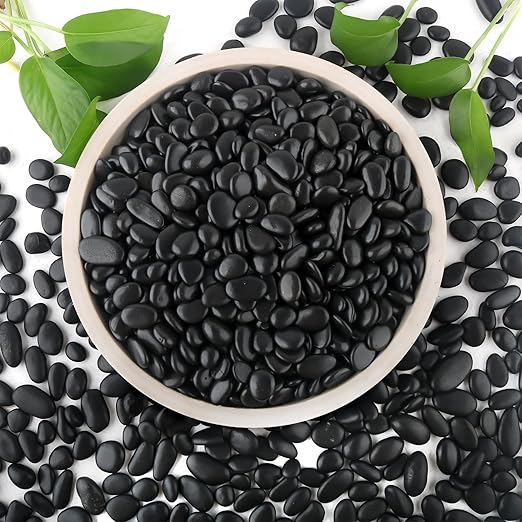 6lb Black Rocks for Planters- 1/4" by Unknown