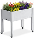 Raised Garden Bed with Legs, 28.9" Tall Self-Watering Raised Planter Box with by OutdoorLivingPerfected