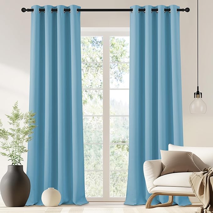 NICETOWN Blackout Drapery Curtain Panel 90 inches Long by NICETOWN