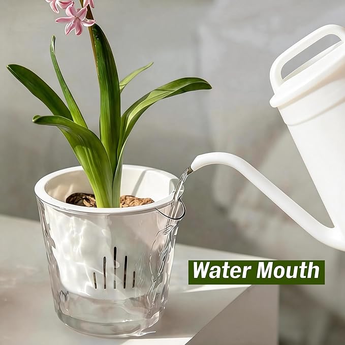 InmeRun Plant Pots Indoor Plastic Flower Pots Outdoor 7 inch Set of 4 Pack - Image 3