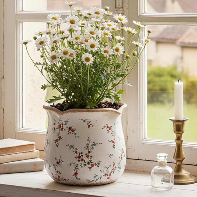 Ceramic Pots for Plants, Vintage Plant Pot - Image 2