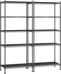 Storage Shelves Adjustable Metal Shelving Unit 5 Tier Wire Shelving, 1010LBS by Romorgniz